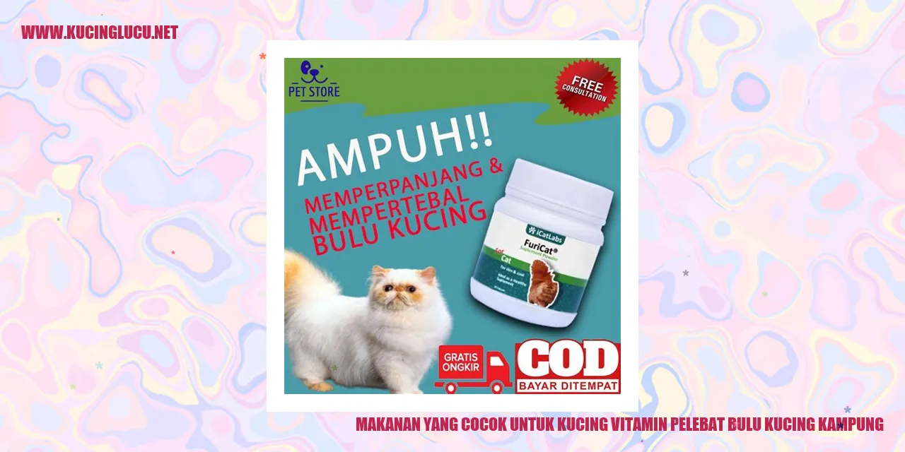 Gambar: Makanan yang Cocok untuk Kucing vitamin pelebat bulu kucing kampung