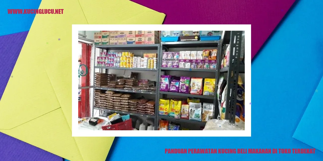 Panduan Perawatan Kucing Beli Makanan di Toko Terdekat