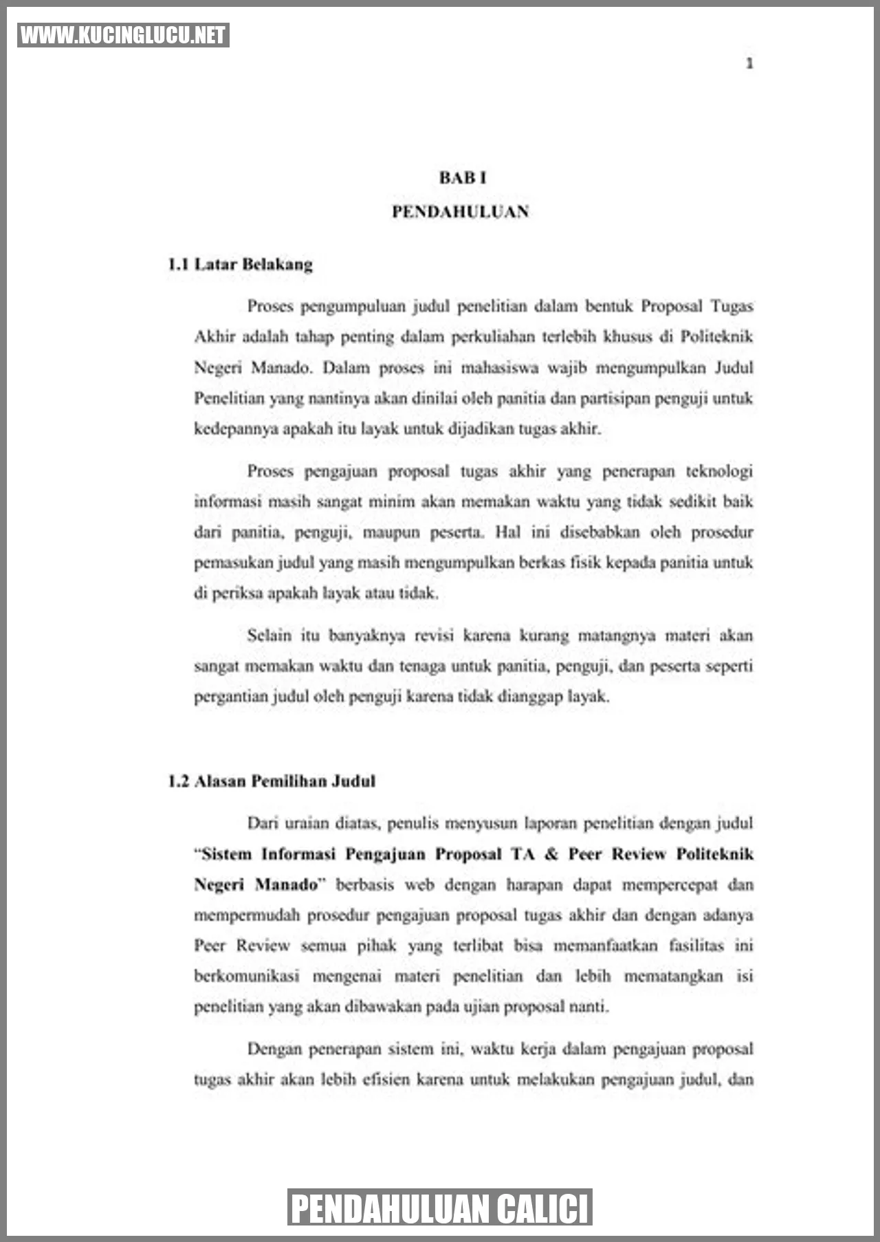Gambar Pendahuluan Calici