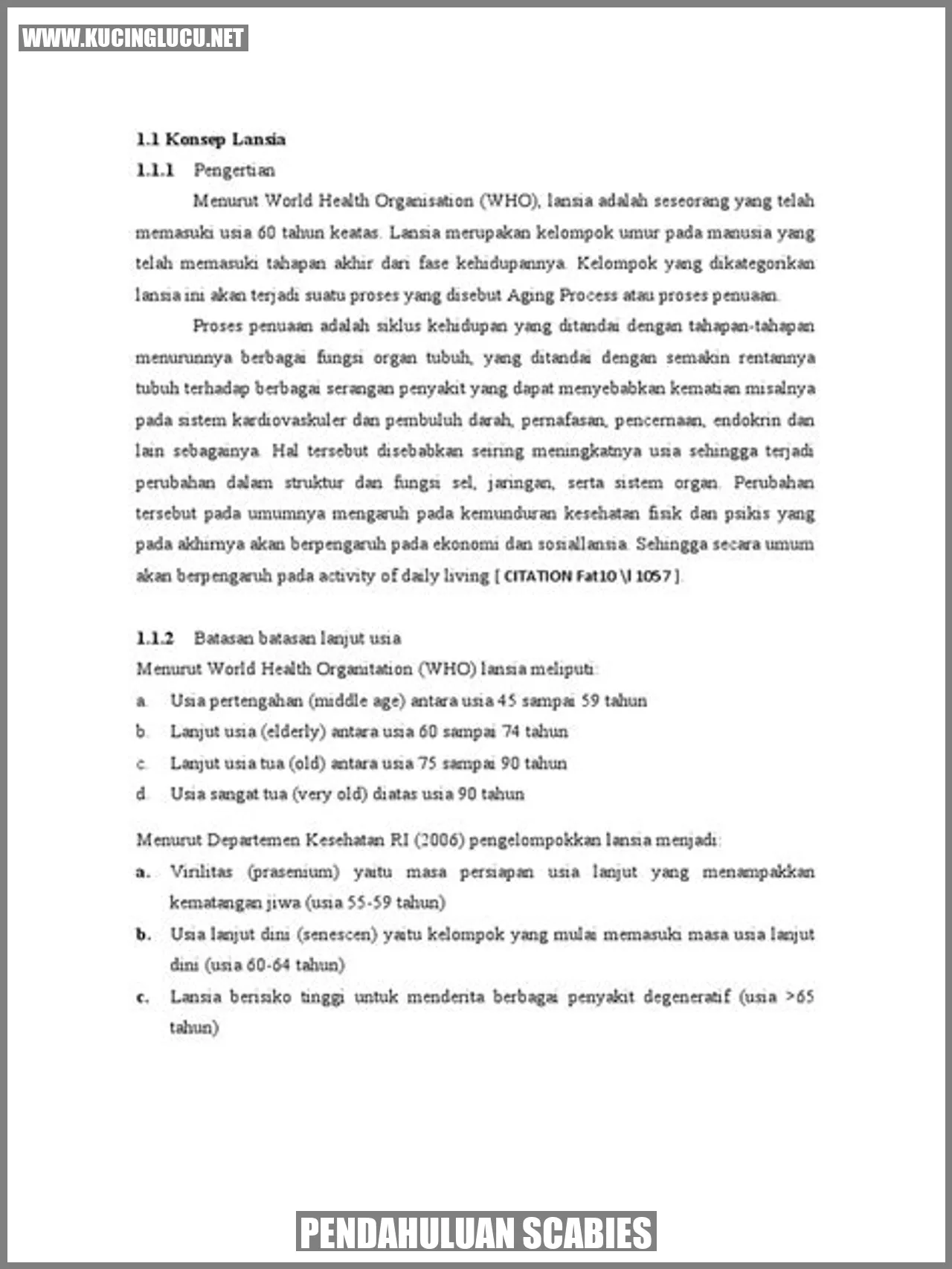 Gambar penyakit scabies