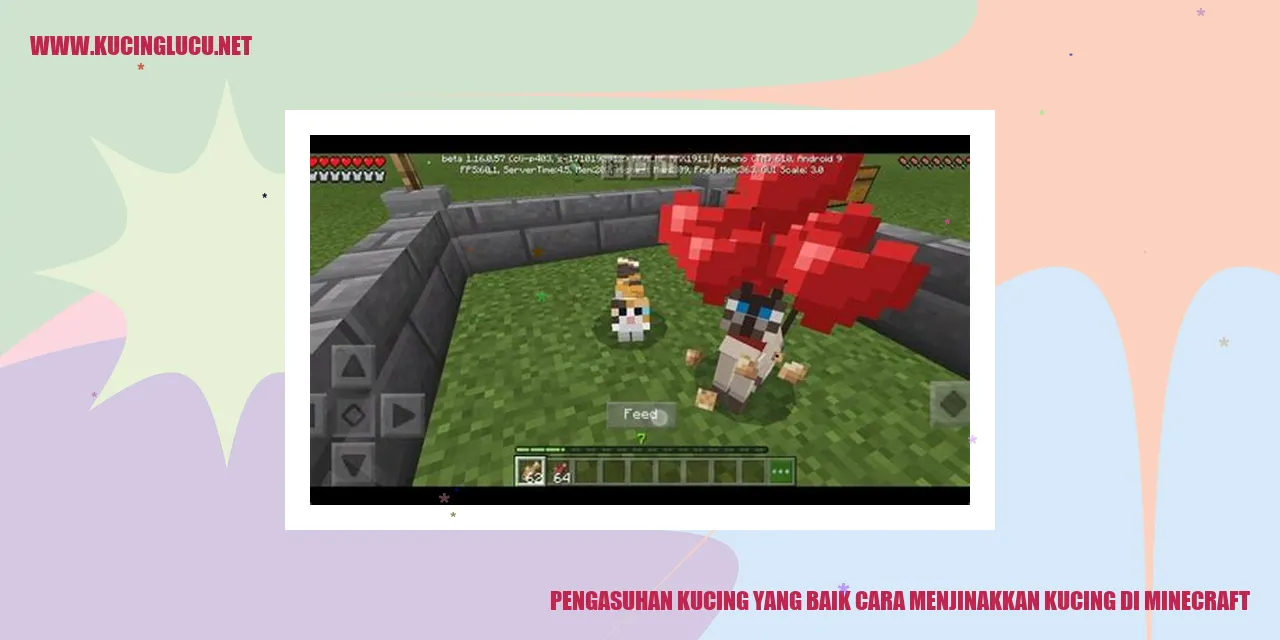 Gambar Kucing di Minecraft