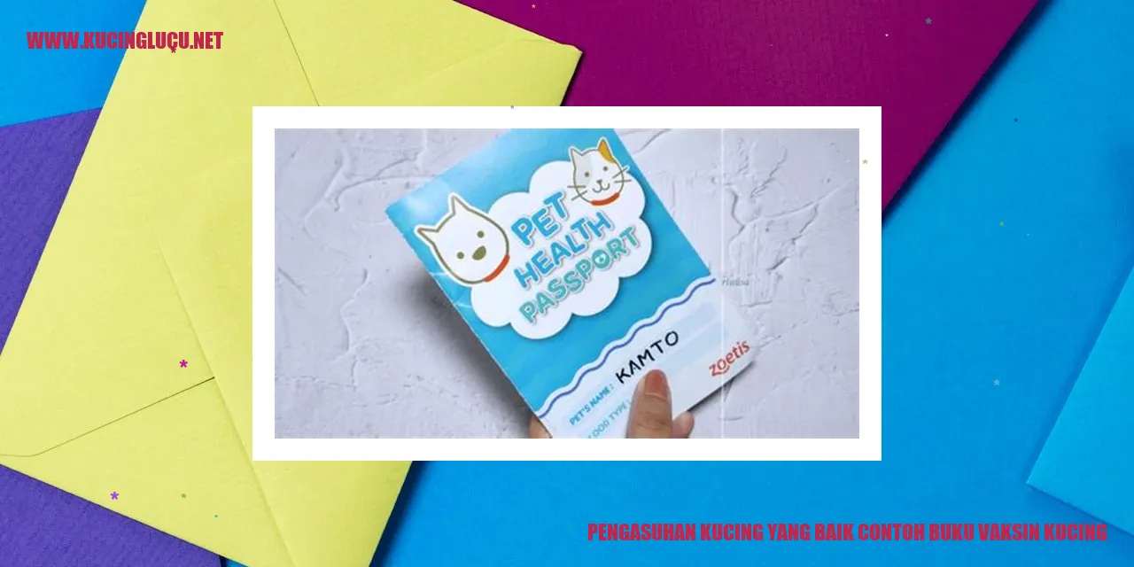 Buku Vaksin Kucing