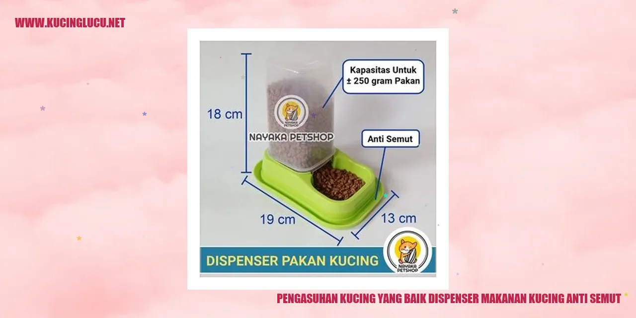dispenser makanan kucing anti semut
