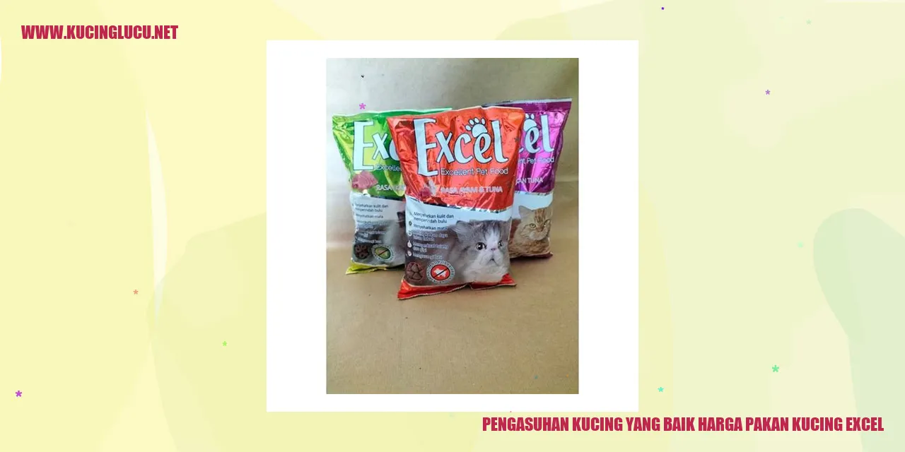 Pengasuhan Kucing yang Baik harga pakan kucing excel