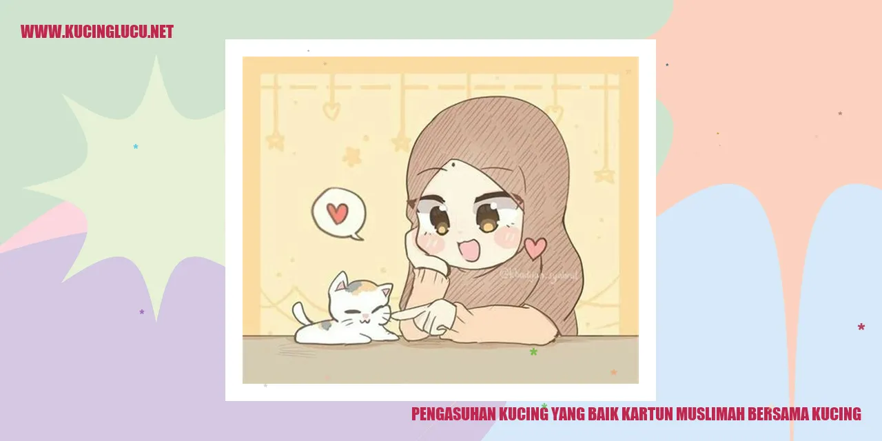 Kartun Muslimah bersama Kucing