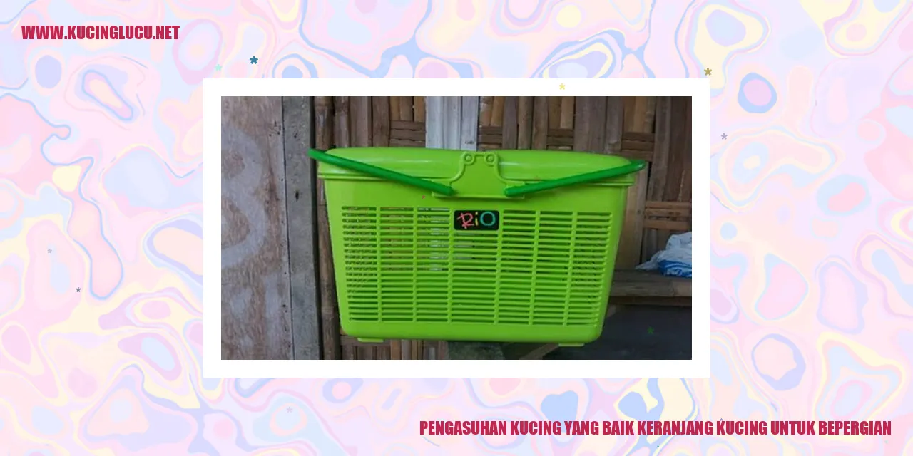 Pengasuhan Kucing yang Baik keranjang kucing untuk bepergian