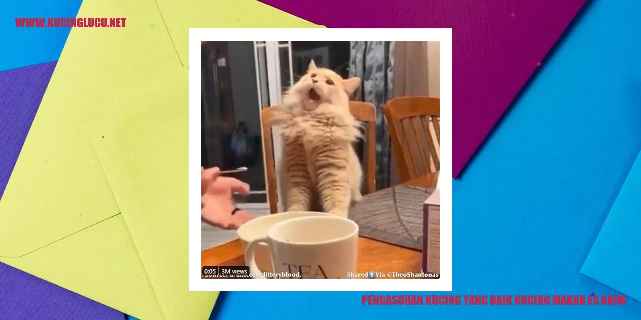 Kucing yang Makan Es Krim