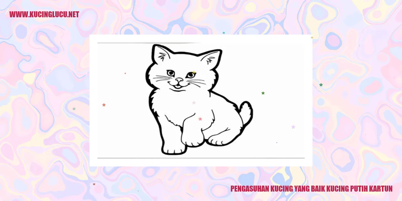 Gambar Kucing Putih Kartun