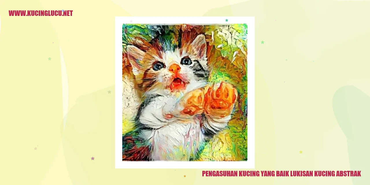 lukisan kucing abstrak