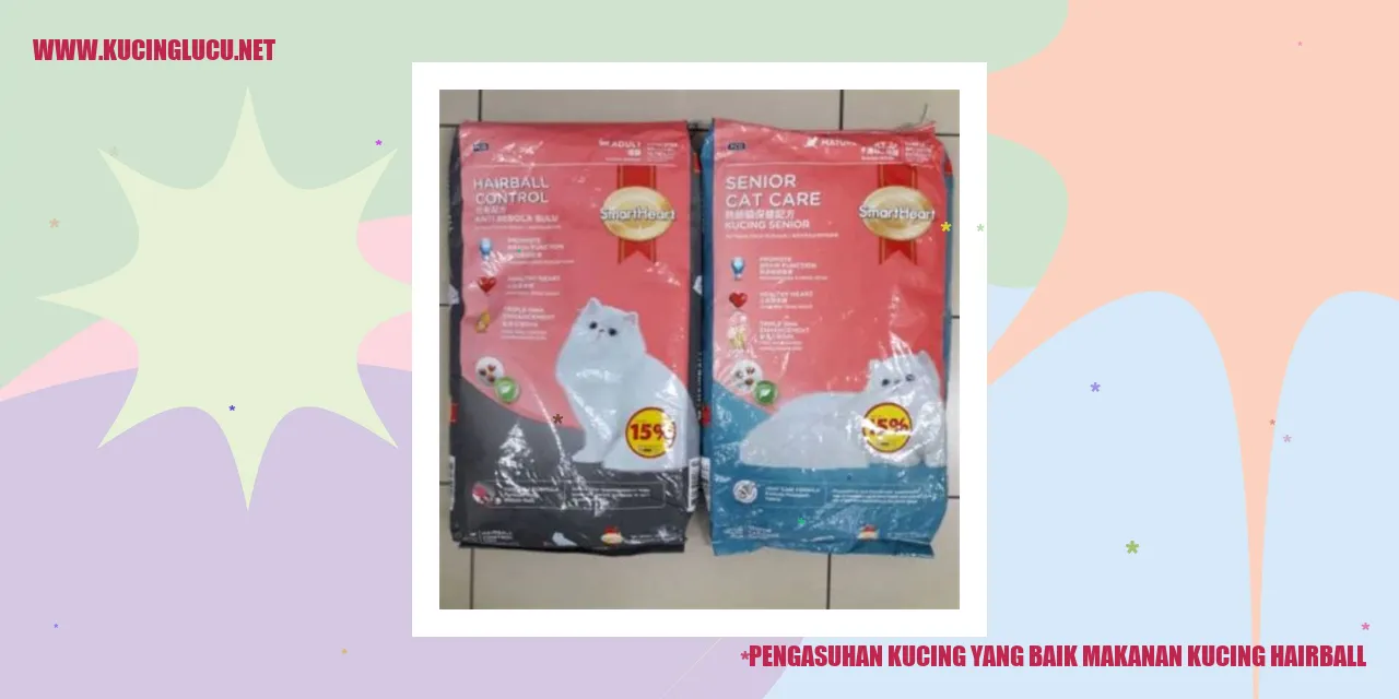 Kucing makan makanan hairball