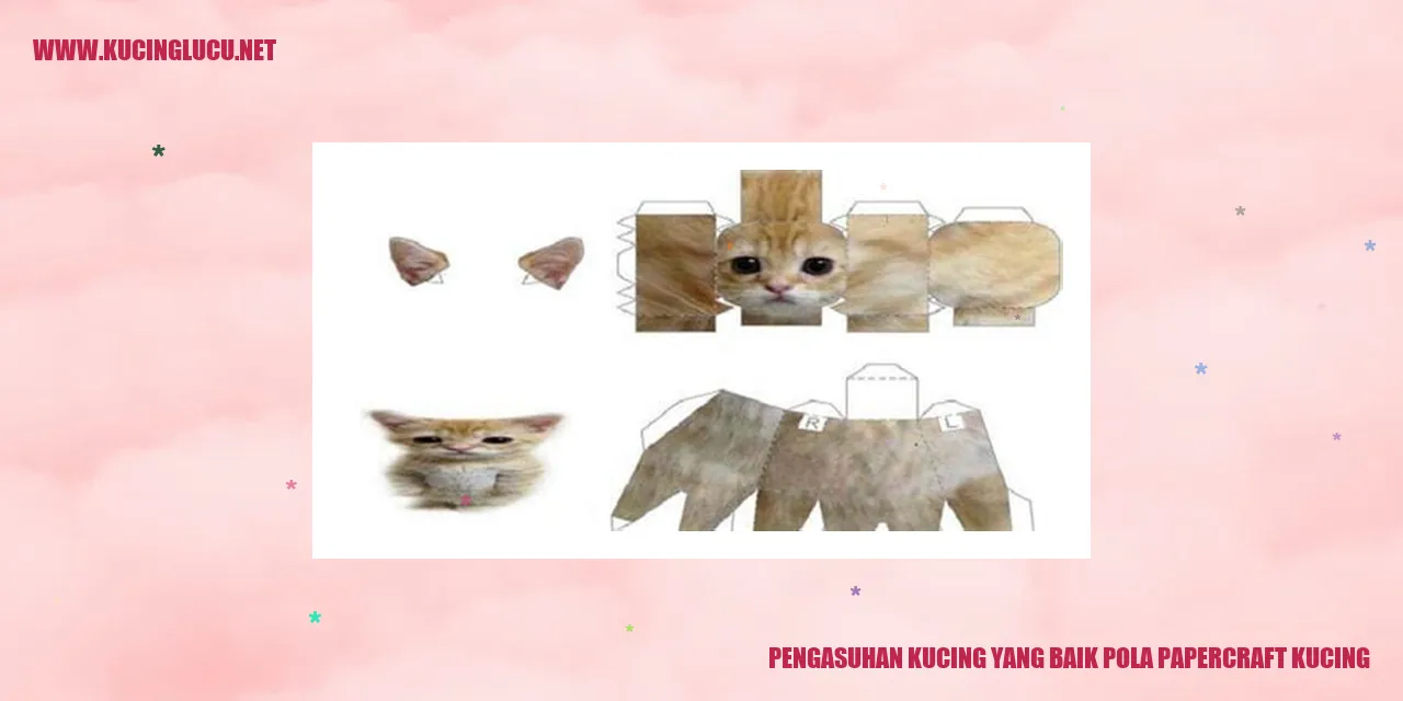 Gambar papercraft kucing