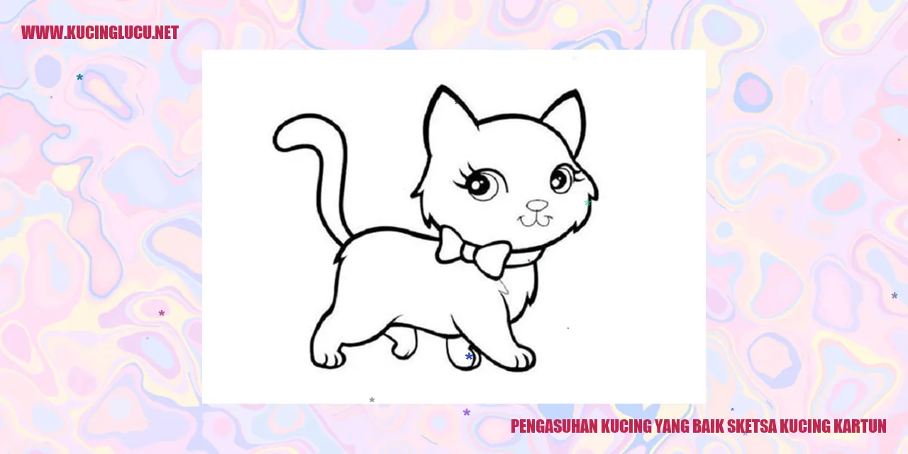 Sketsa Kucing Kartun