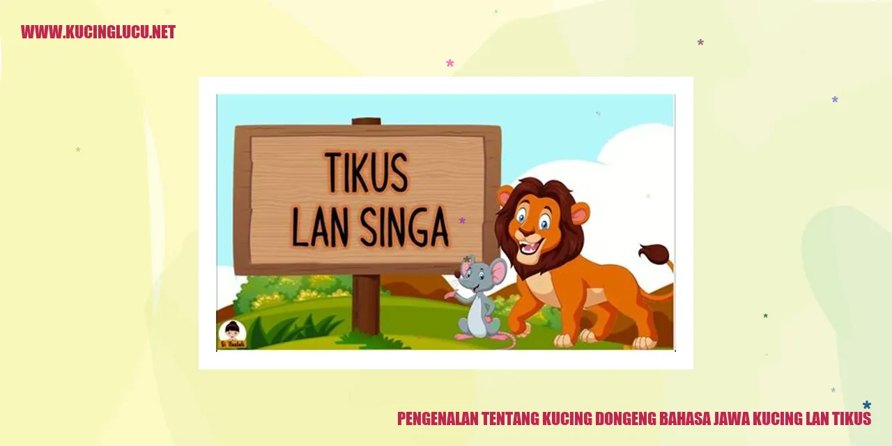Kucing dalam cerita dongeng bahasa jawa kucing lan tikus