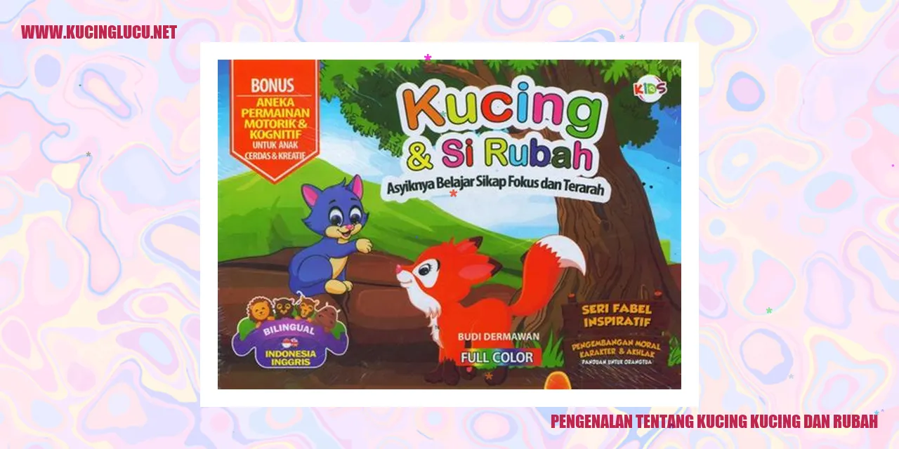 Gambarkan kucing dan rubah yang menarik perhatian