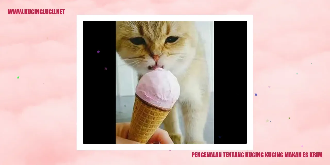 Gambar kucing menikmati es krim