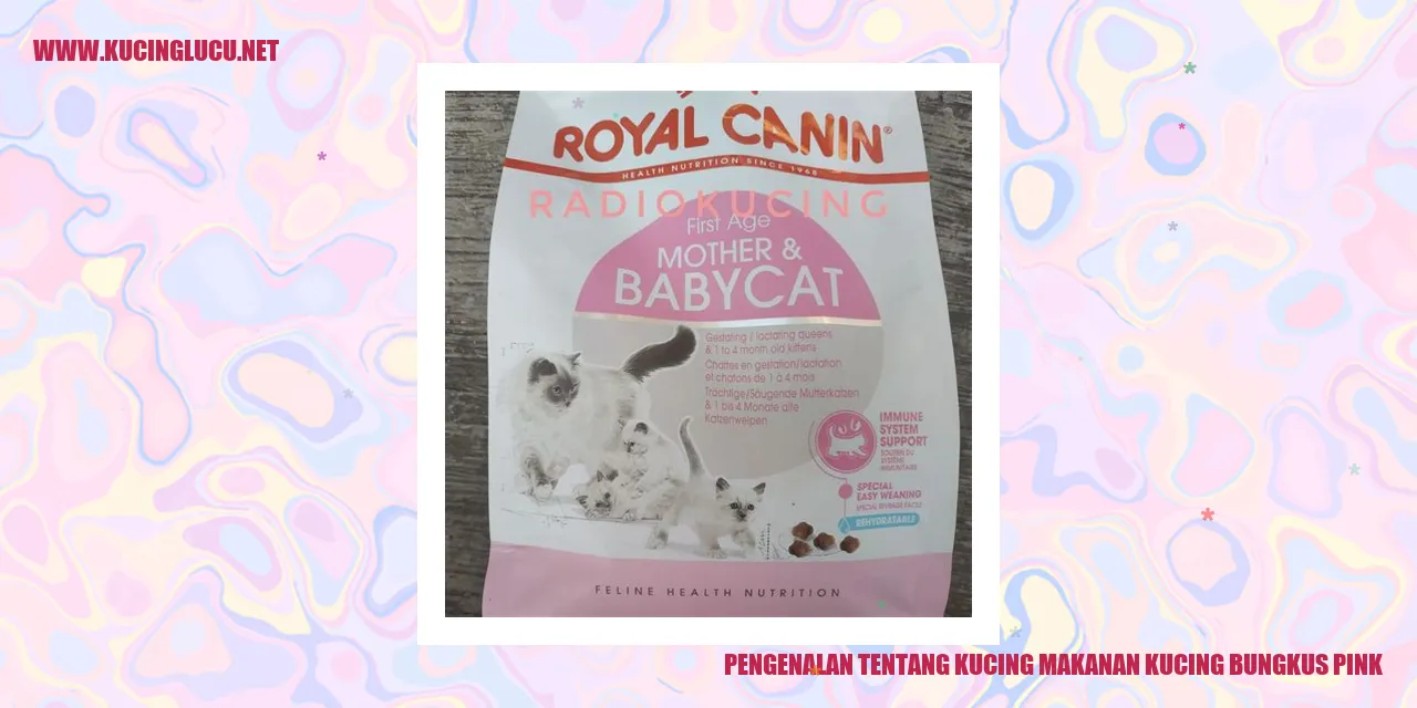 Kucing makanan kucing bungkus pink