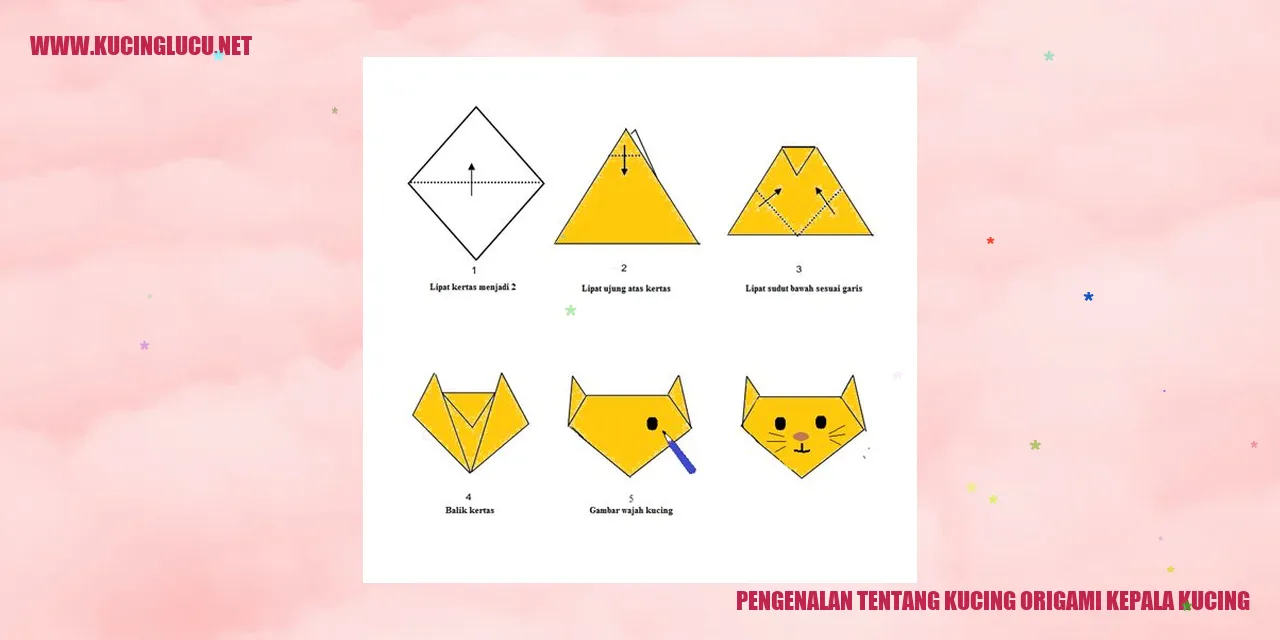 Kucing origami kepala kucing