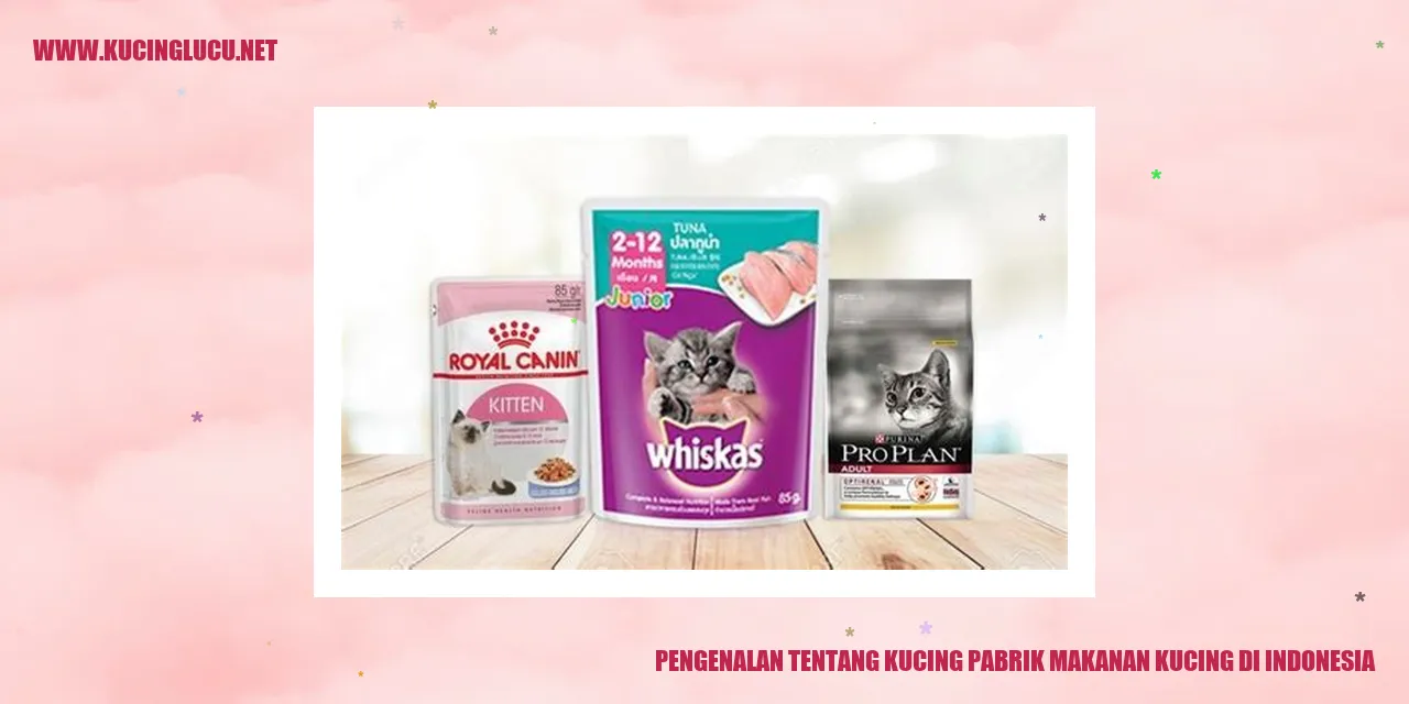 Pengenalan tentang Kucing pabrik makanan kucing di indonesia