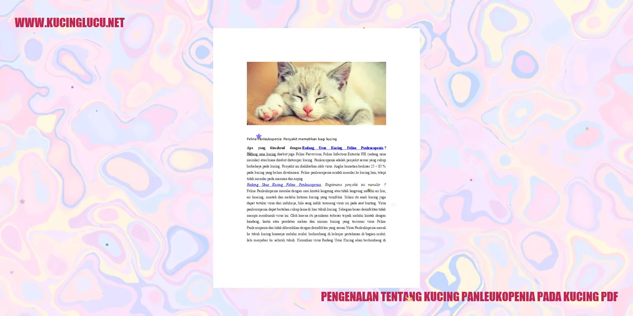 Kucing Panleukopenia