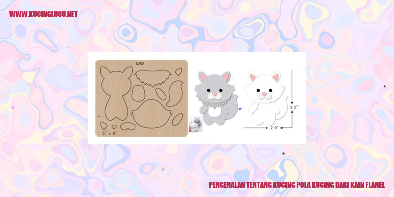 Kucing flanel berpola dari bahan kain flanel