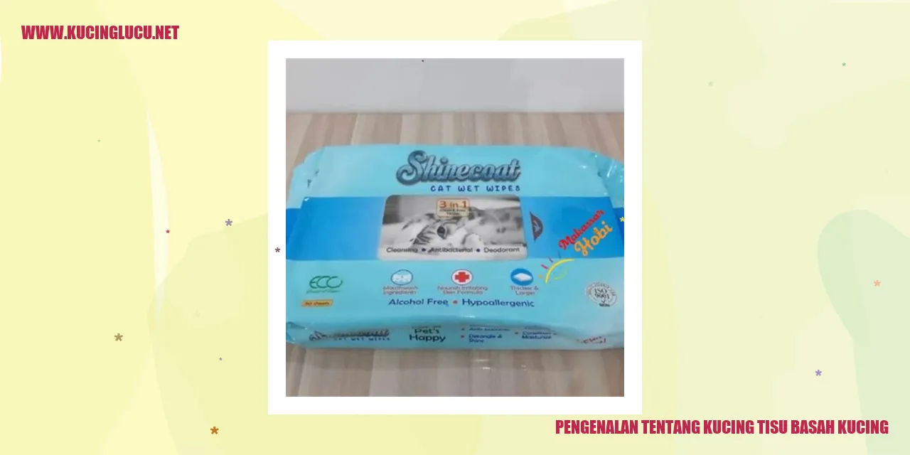 Kucing dengan selembar tisu higienis