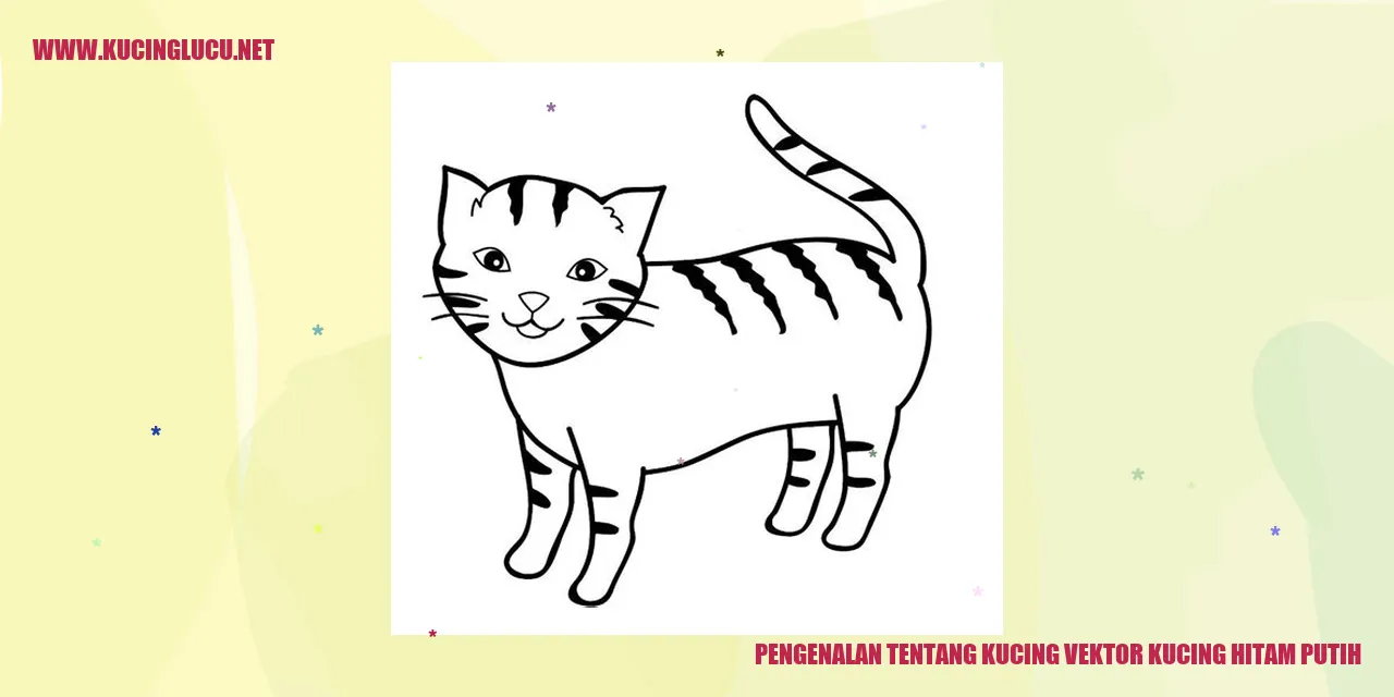 Kucing vektor hitam putih