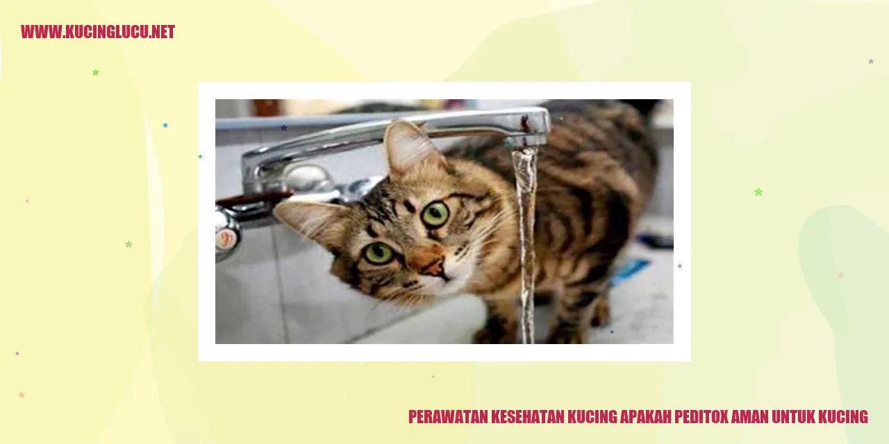 Perawatan Kesehatan Kucing apakah peditox aman untuk kucing