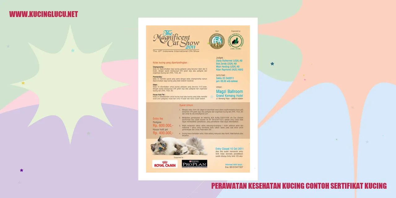 Contoh Sertifikat Kucing