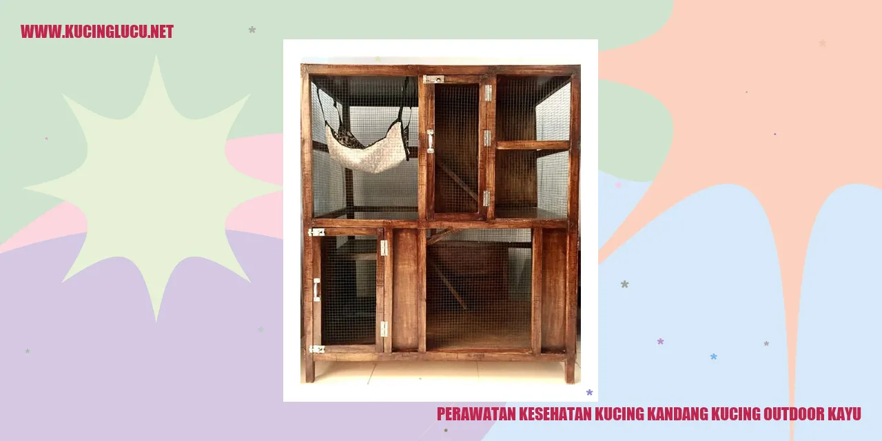 Perawatan Kesehatan Kucing dalam Kandang Kayu Outdoor