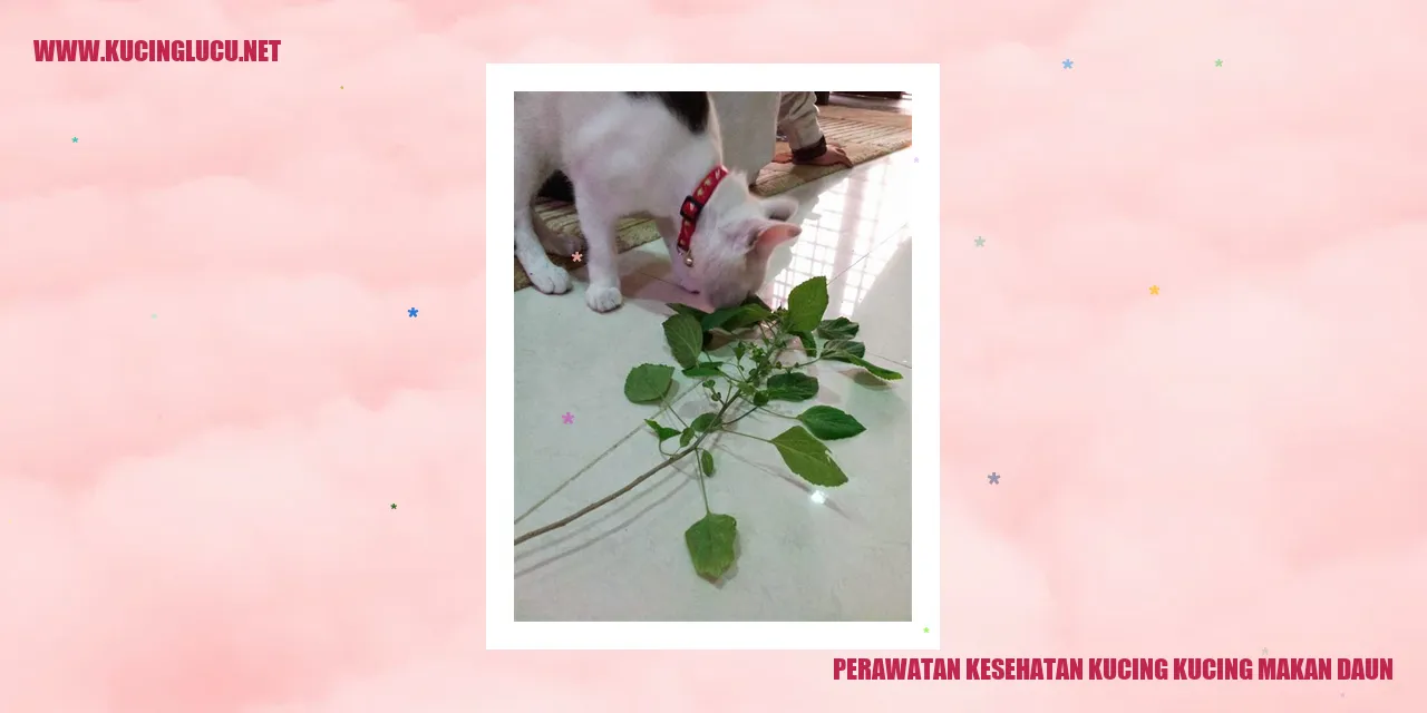 Ilustrasi kucing yang gemar mengonsumsi daun