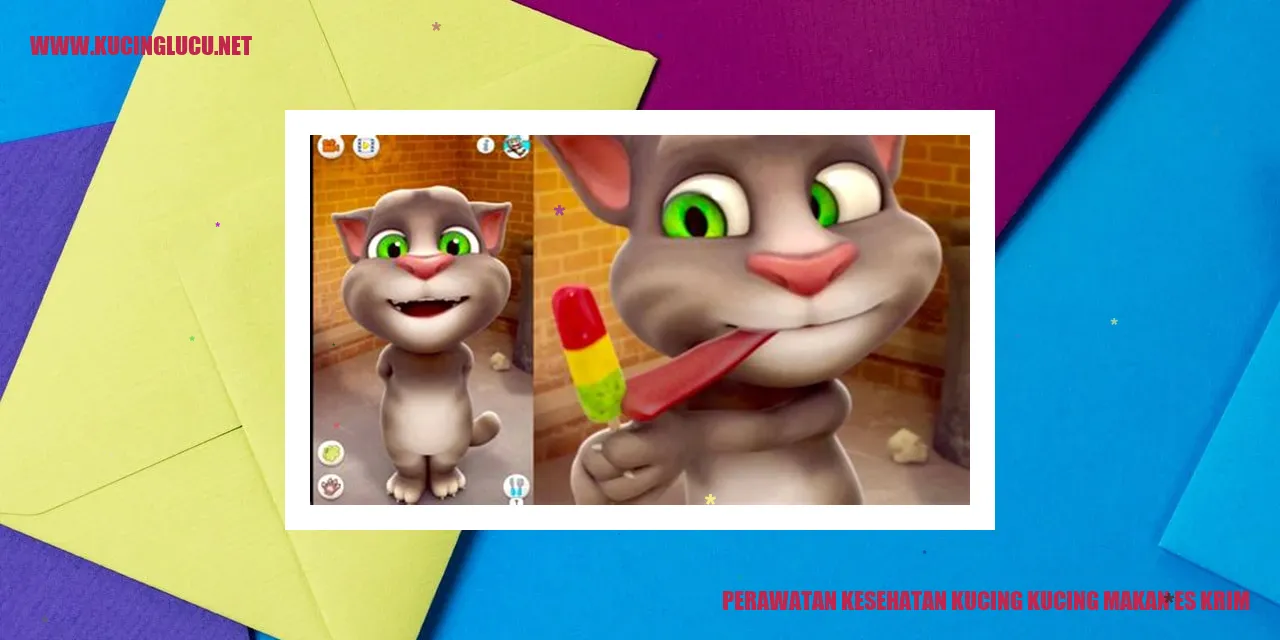 Kucing yang menyukai es krim