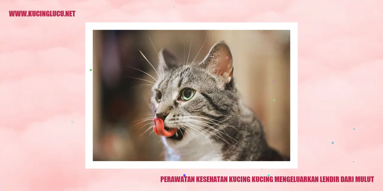 Kucing mengeluarkan lendir dari mulut