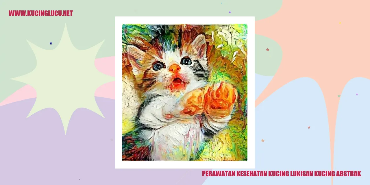Perawatan Kesehatan Kucing lukisan kucing abstrak