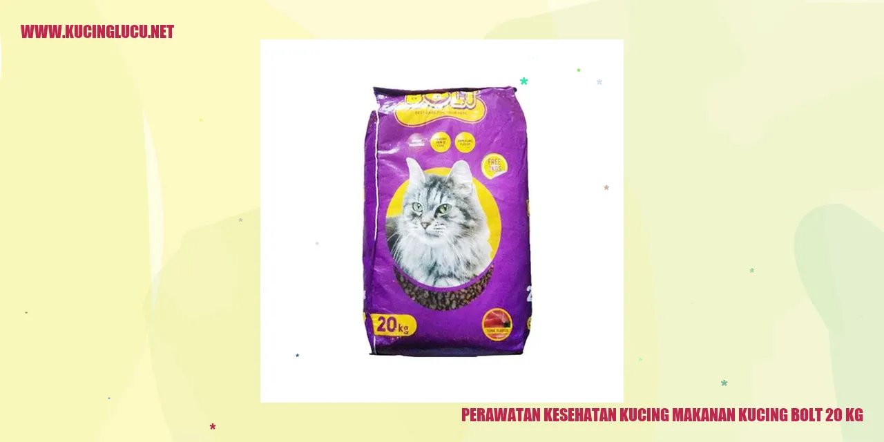 Gambar kucing makan makanan Bolt 20 kg