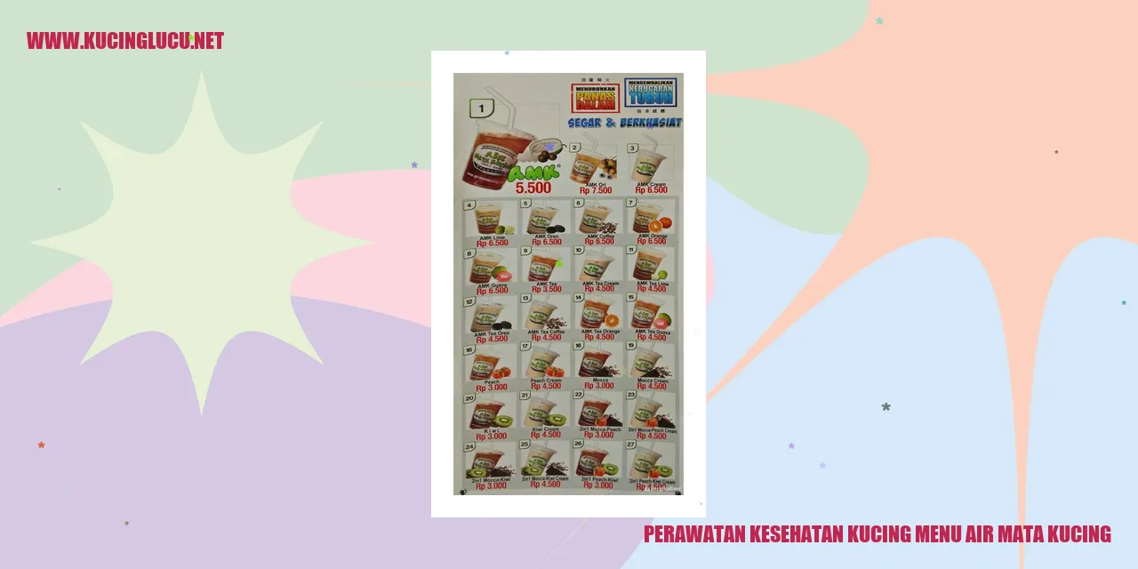 Perawatan Kesehatan Kucing menu air mata kucing