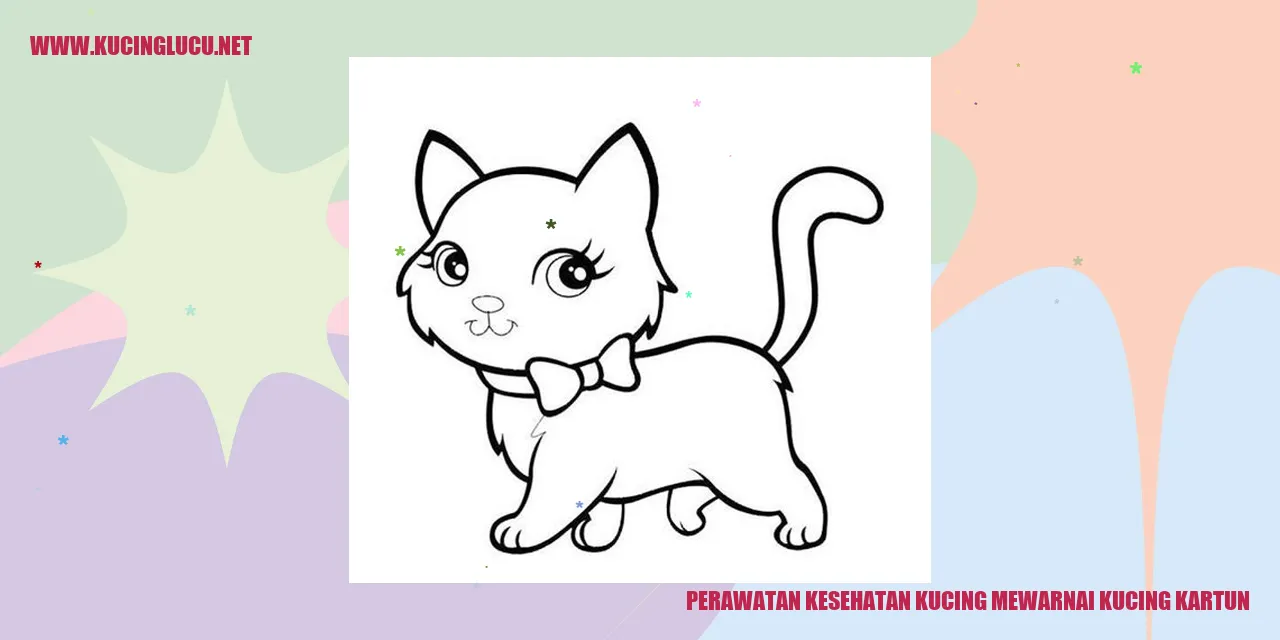 Kucing mewarnai kartun