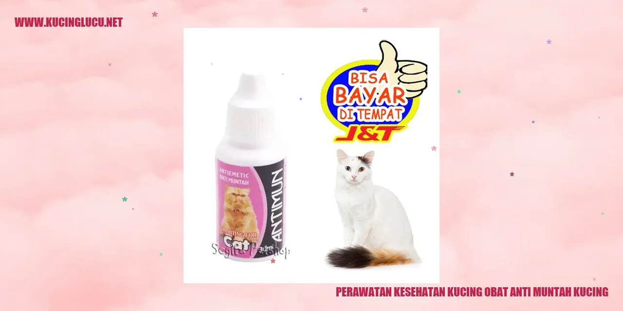 Perawatan Kesehatan Kucing obat anti muntah kucing