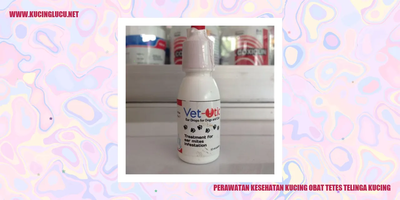 Gambar seekor kucing dengan tetes telinga