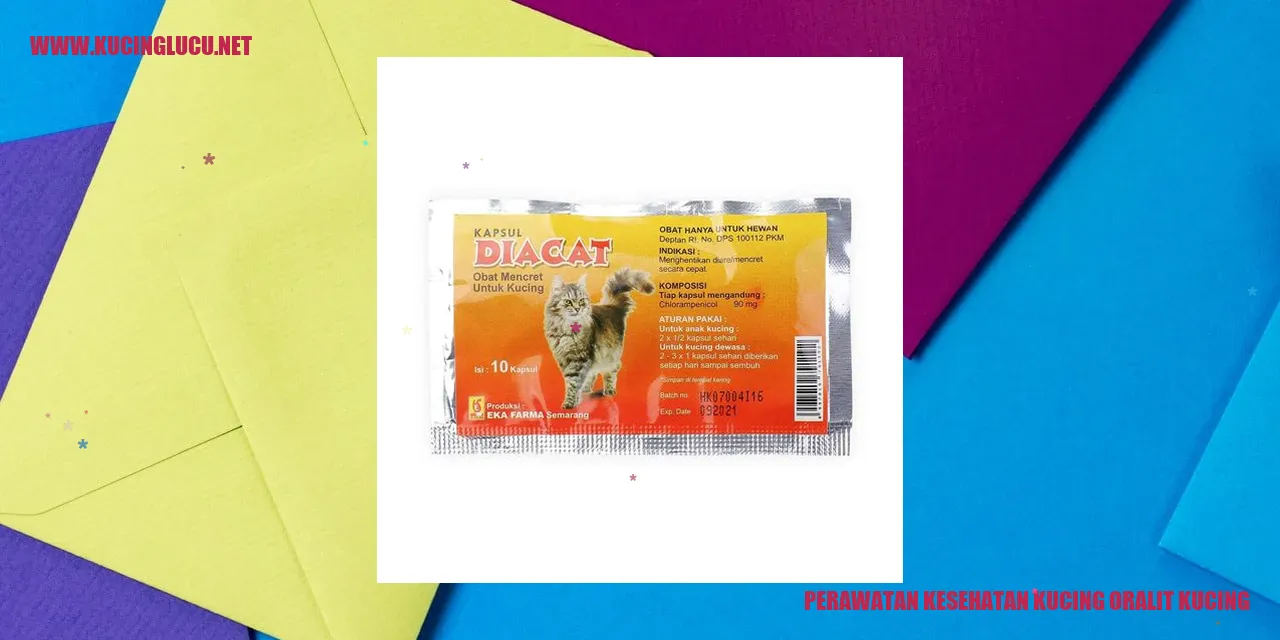Perawatan Kesehatan Kucing oralit kucing