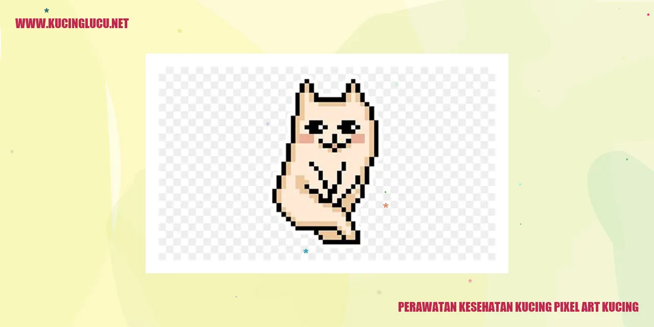 Perawatan Kesehatan Kucing pixel art kucing