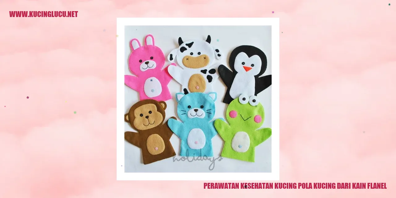Kucing dengan pola kain flanel