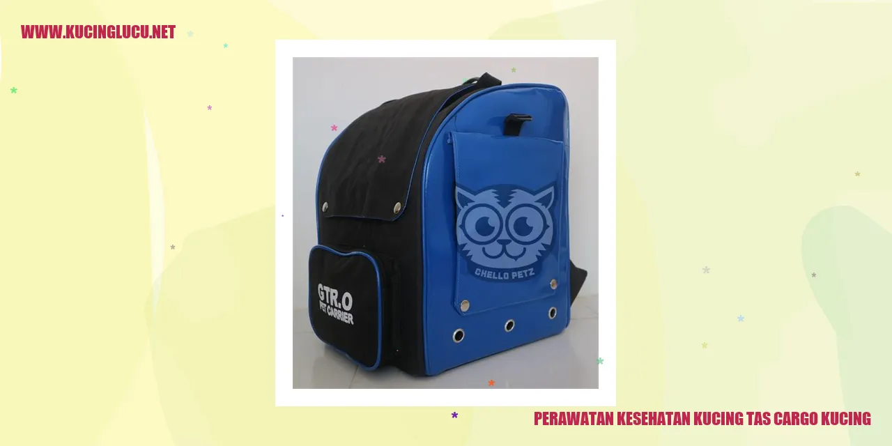 Perawatan Kesehatan Kucing dengan Tas Cargo