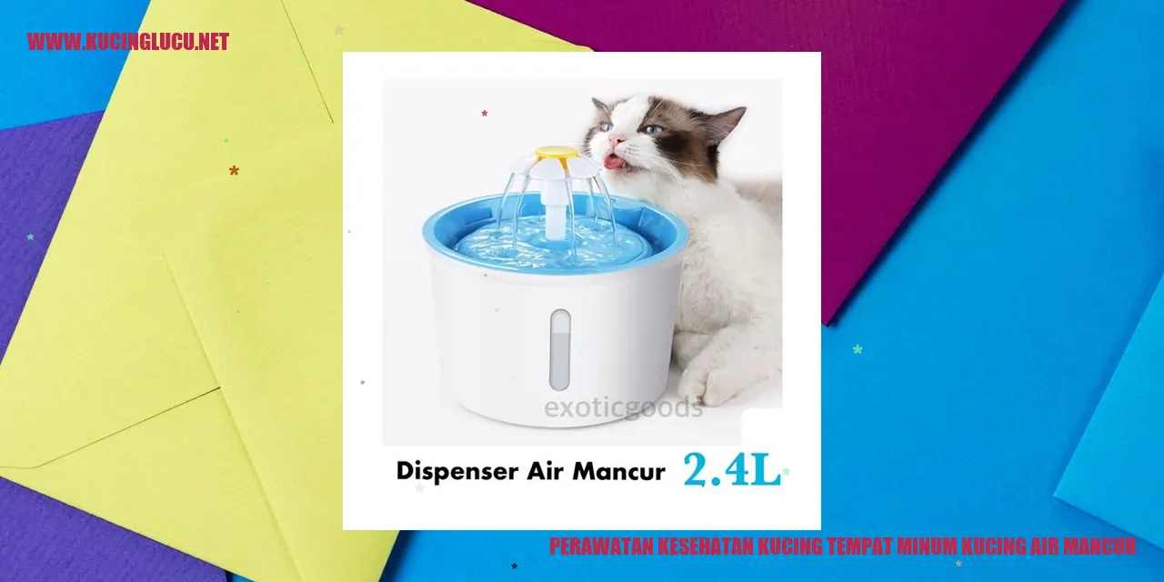 Gambar kucing minum air dari air mancur