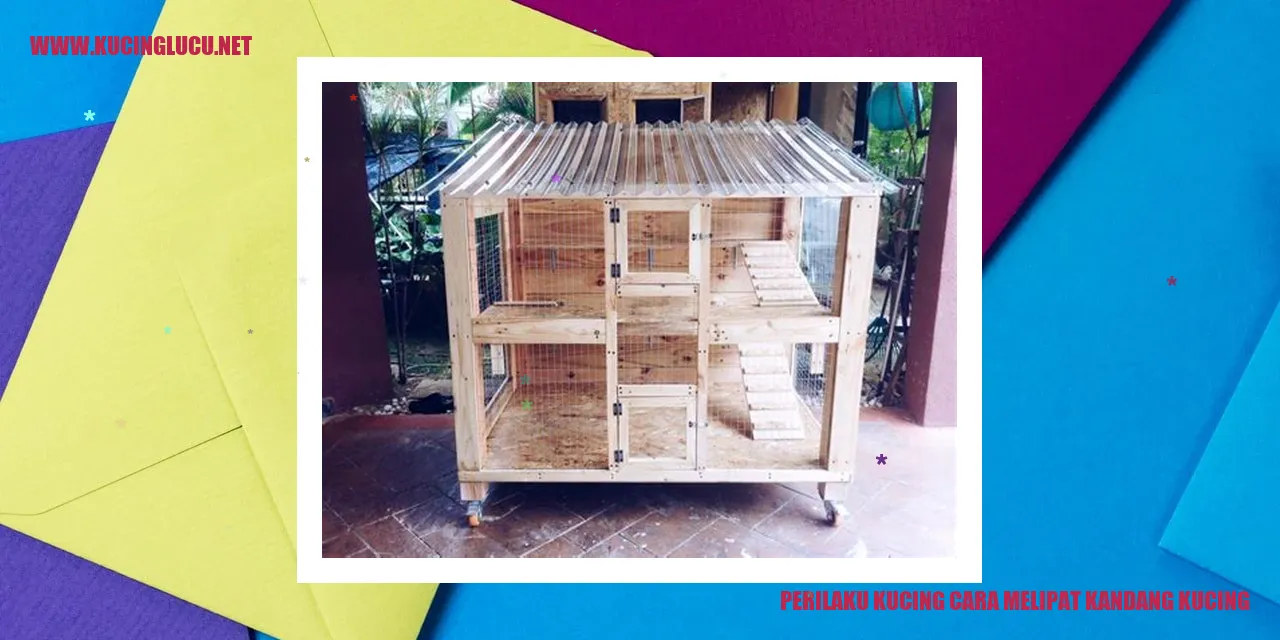 Kucing melipat kandang kucing