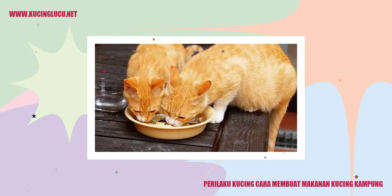 Perilaku Kucing Membuat Makanan Kucing Kampung