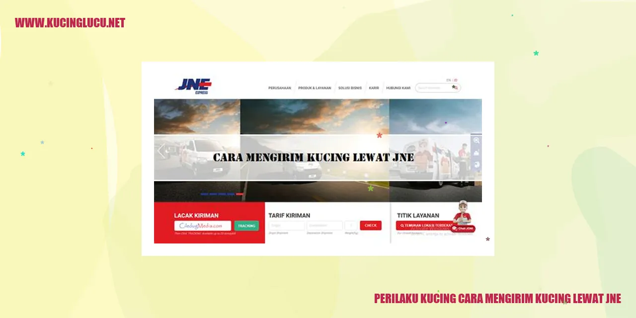 Perilaku Kucing cara mengirim kucing lewat JNE