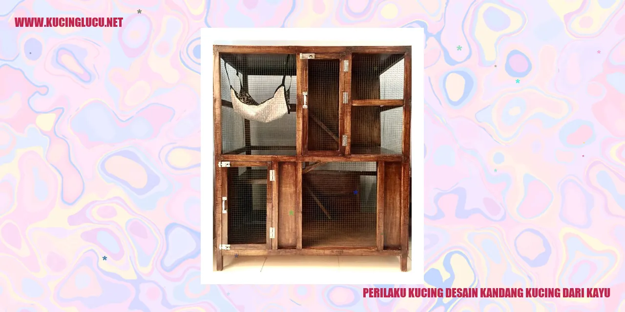 Perilaku Kucing desain kandang kucing dari kayu