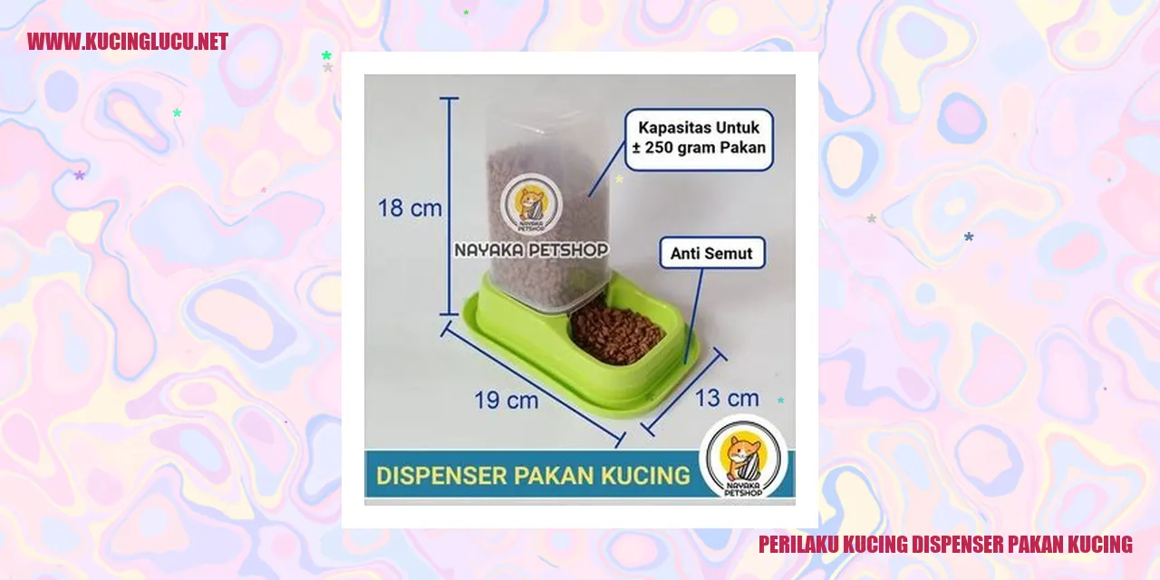 Perilaku Kucing dispenser pakan kucing