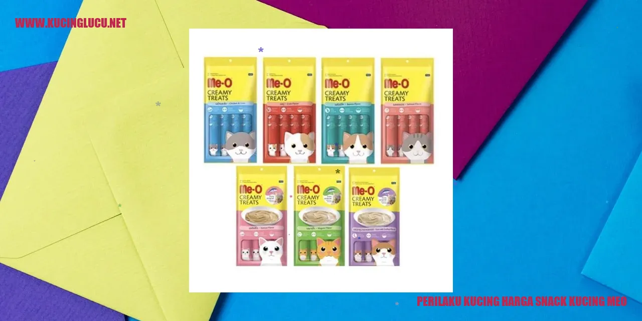 Gambar seekor kucing dengan makanan ringan kucing Meo