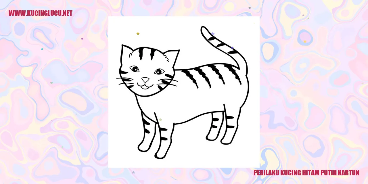 Gambar Kucing Hitam Putih Kartun
